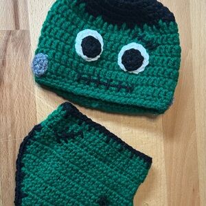 Handmade Newborn Frankenstein Diaper Cover/Phot Op